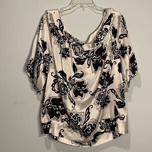White House Black Market silk short sleeve blouse